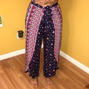 Japna open leg patterned pants